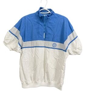 Greenline Sport Vintage Pullover Short Sleeve Blue White‎ L Mens Top